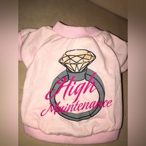 Pink “High Maintenance” Dog Shirt